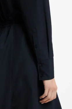 Hemdblusenkleid aus Baumwoll-Popeline mit Gürtel