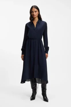 Hemdblusenkleid aus Crêpe de Chine