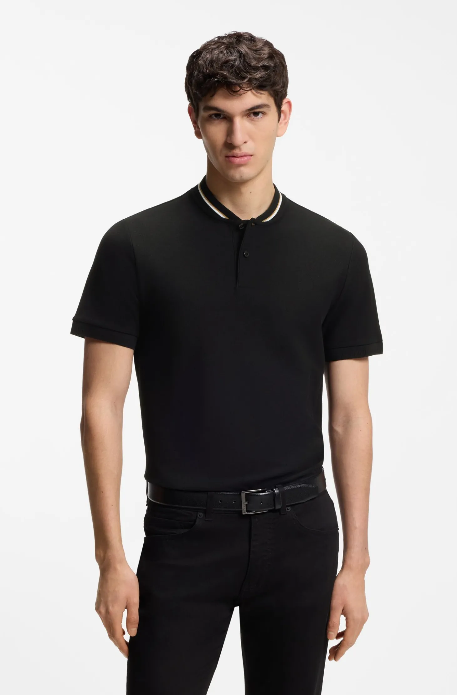 Henley-Poloshirt aus Baumwoll-Piqué