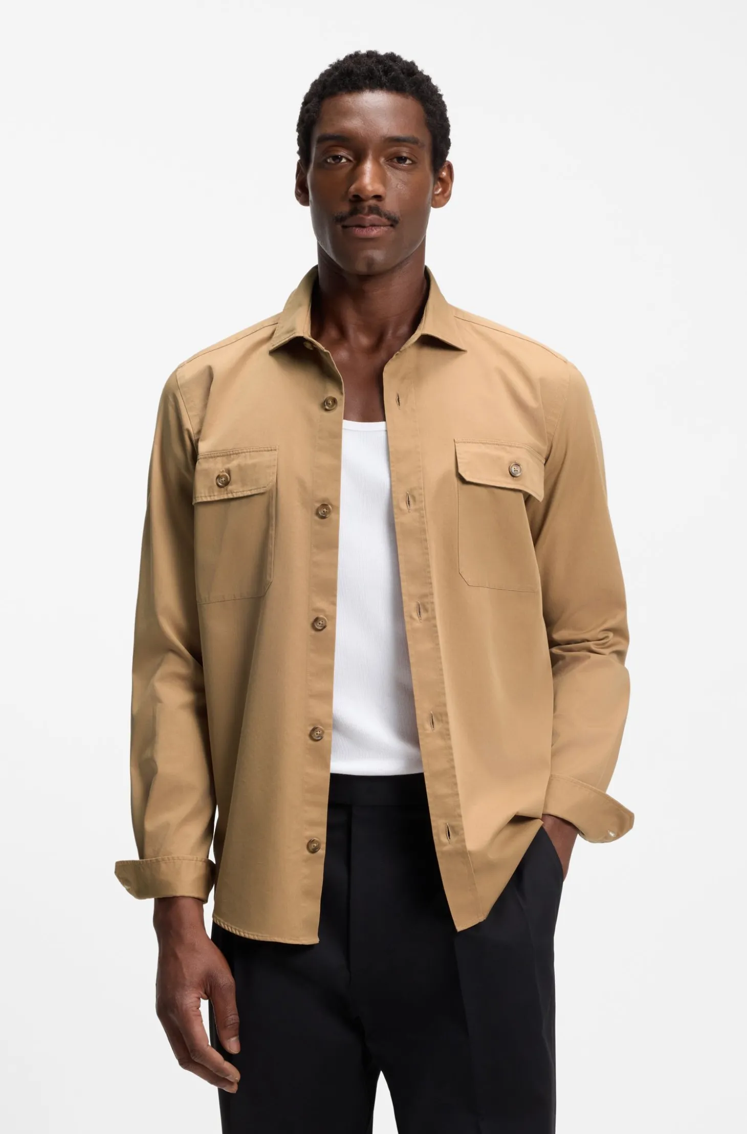 Heritage Casual-Fit Hemd aus kompakter Baumwoll-Popeline