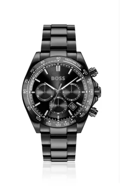HERO 2.0 Chronograph mit schwarzem Zifferblatt und tonalem Armband