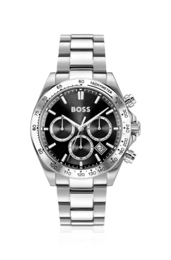 Hero 2.0 Chronograph mit schwarzem Zifferblatt und Edelstahlarmband