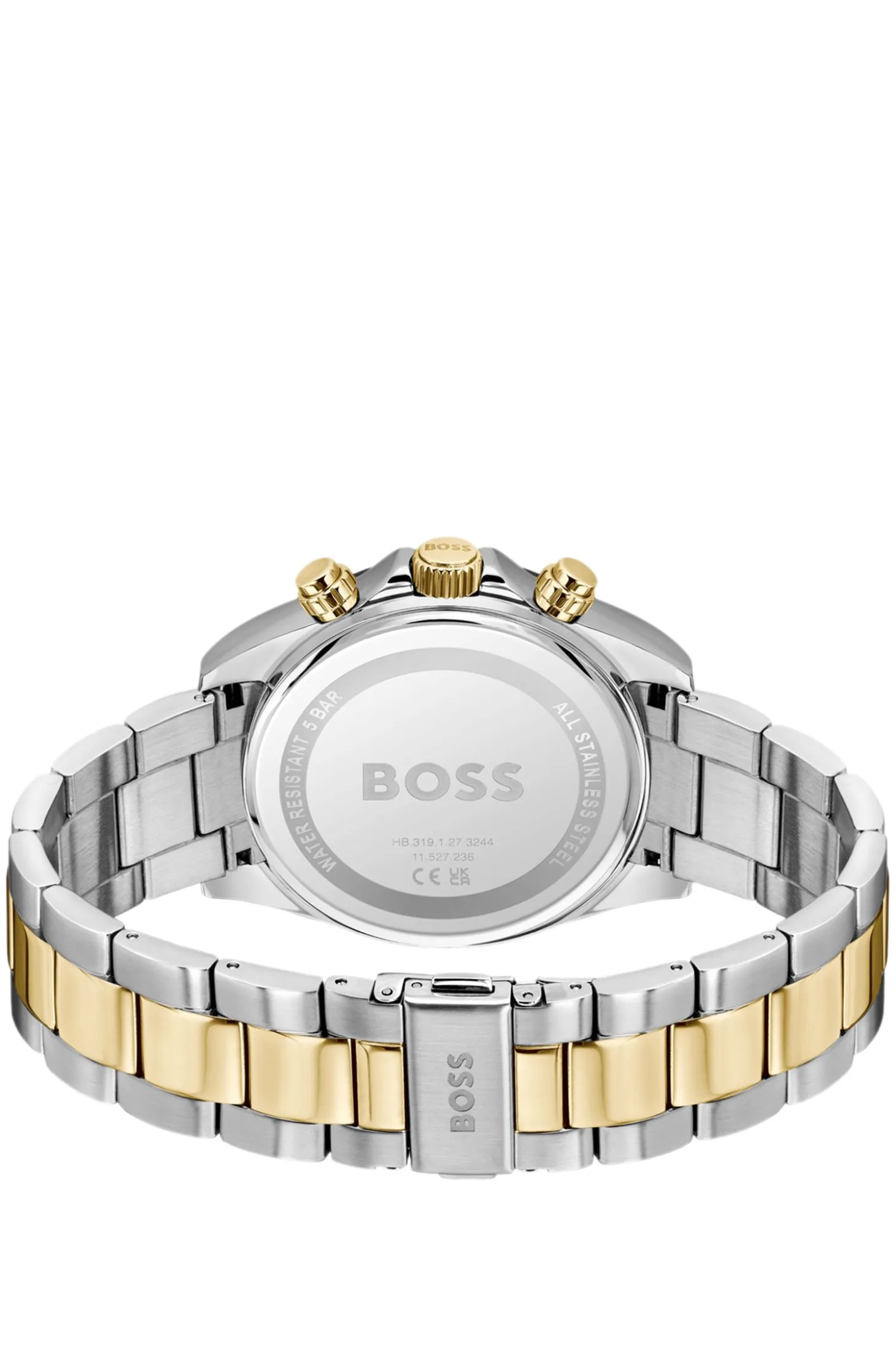 HERO 2.0 Chronograph mit schwarzem Zifferblatt und zweifarbigem Armband