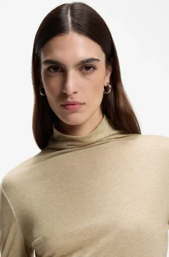 Hochgeschlossenes Top aus softem Jersey