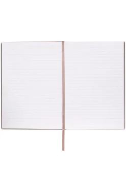 Holographic floral-print notebook with elastic closure