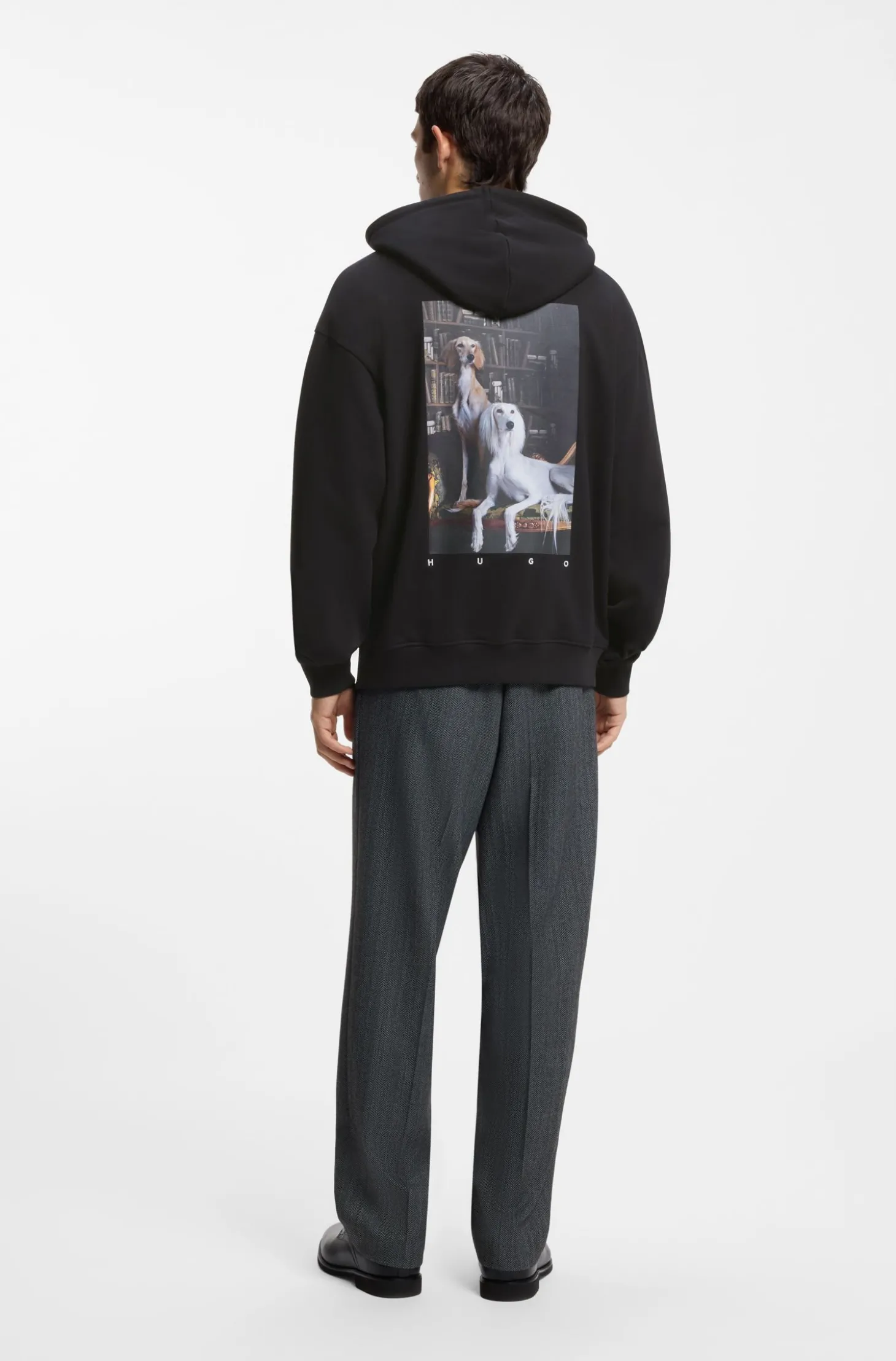 Hoodie aus Baumwolle mit Spaced-Out-Logo und Grafik auf dem Rücken