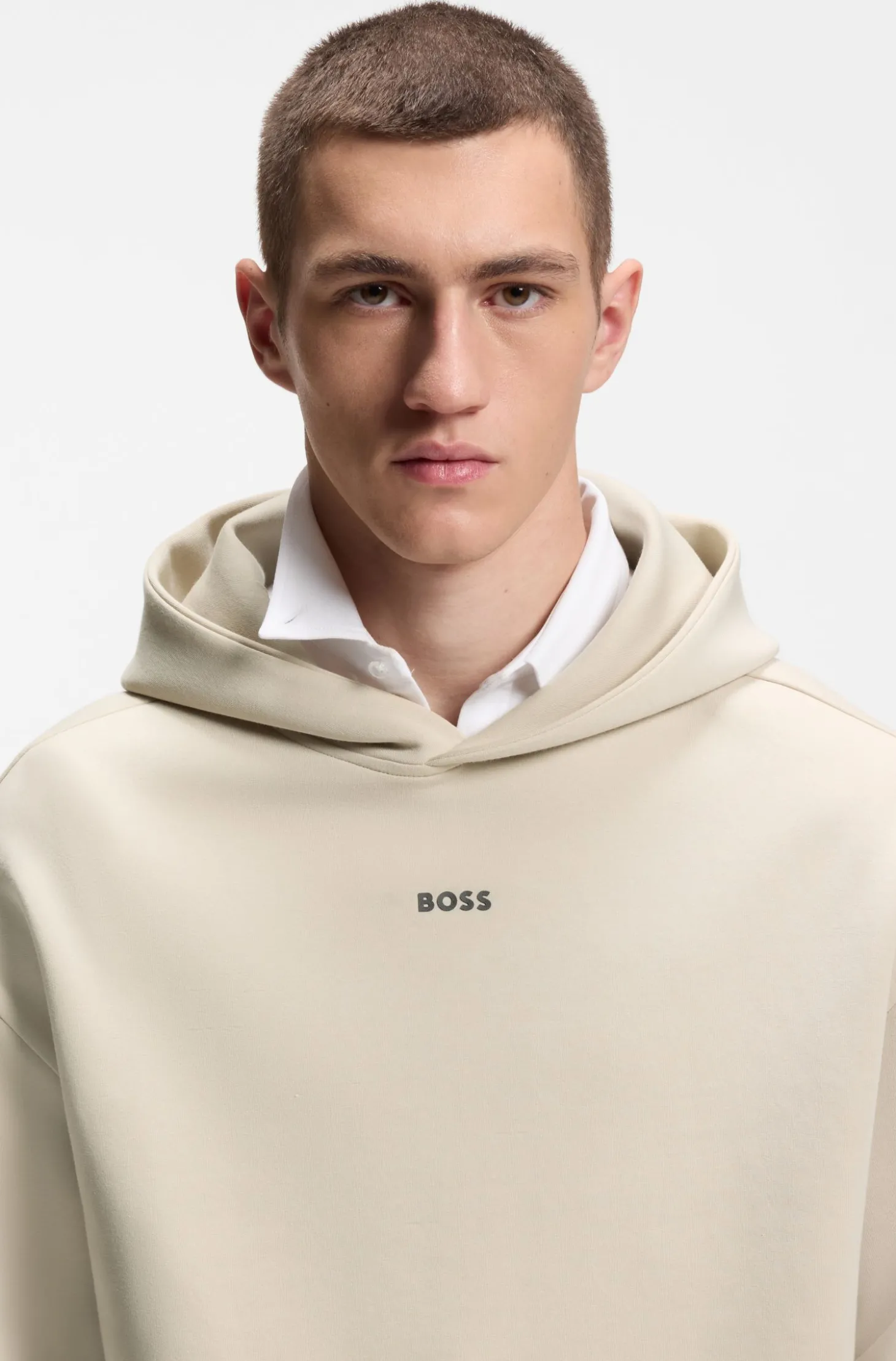 Hoodie aus Baumwoll-Mix mit reflektierender Grafik