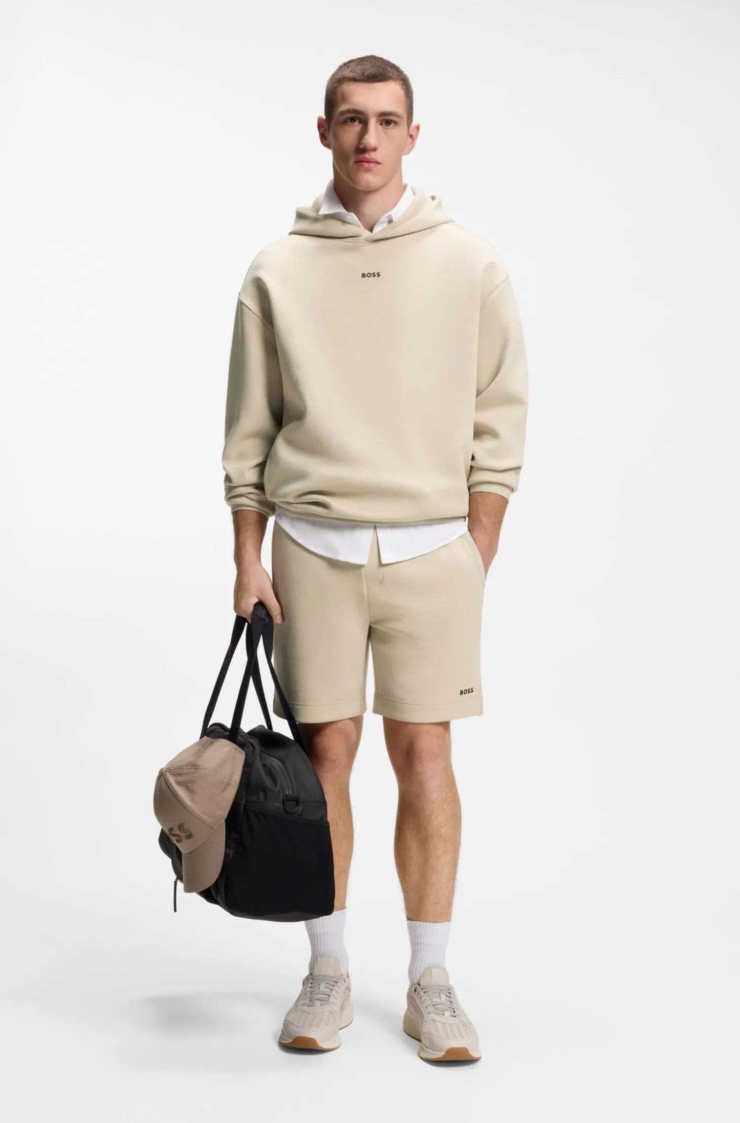 Hoodie aus Baumwoll-Mix mit reflektierender Grafik