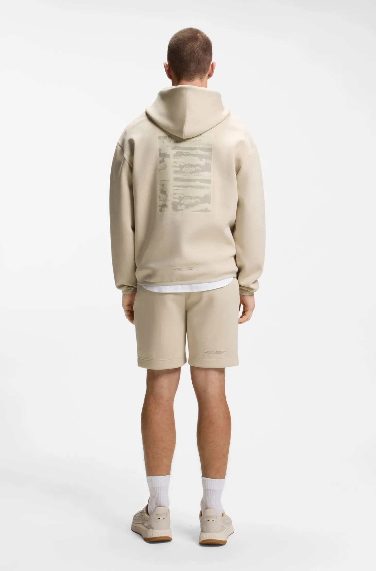 Hoodie aus Baumwoll-Mix mit reflektierender Grafik