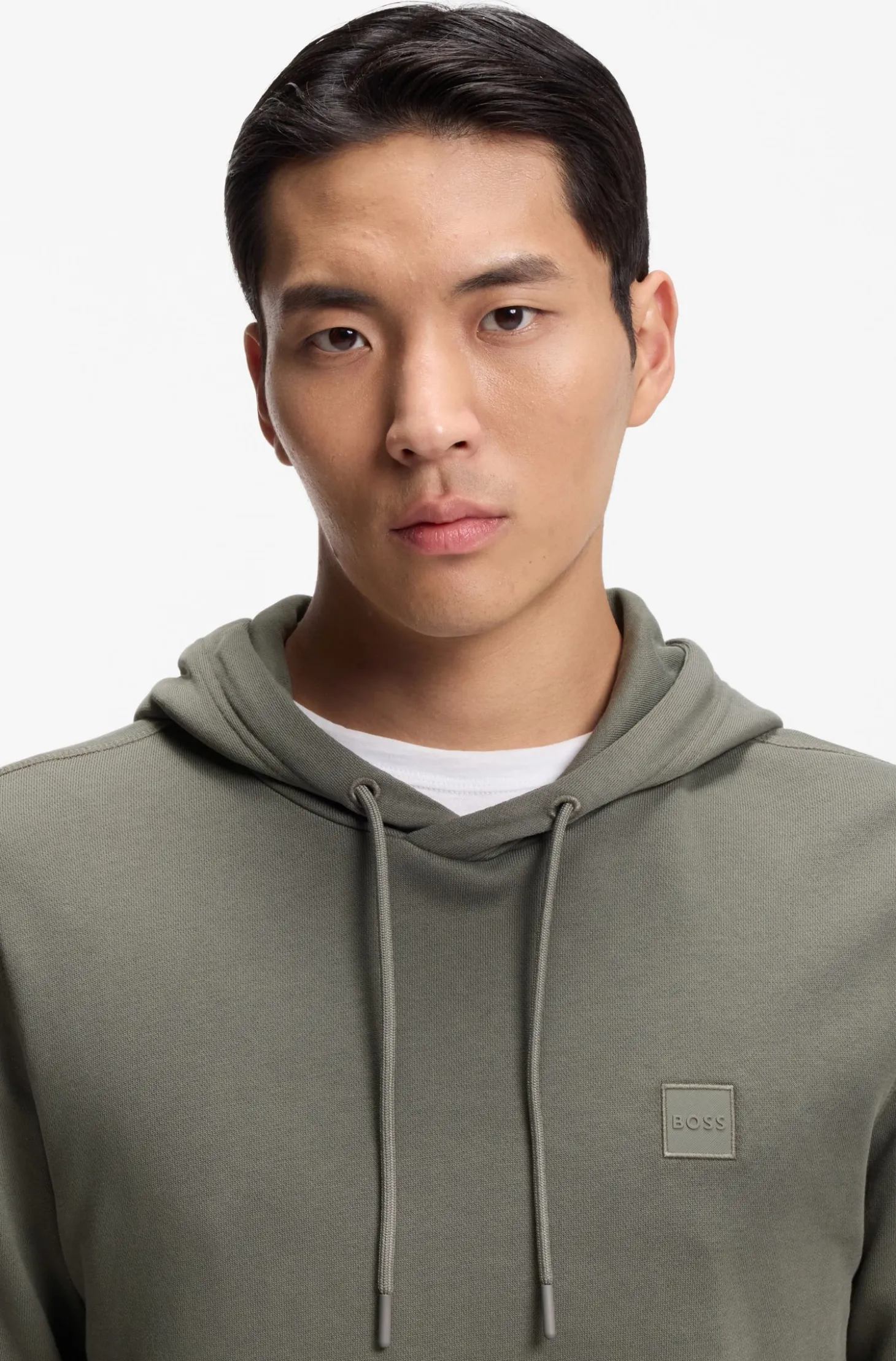 Hoodie aus Baumwoll-Terry mit Logo-Aufnäher