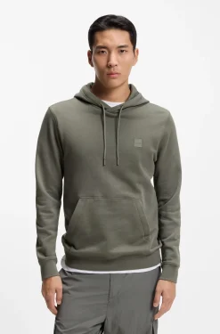Hoodie aus Baumwoll-Terry mit Logo-Aufnäher