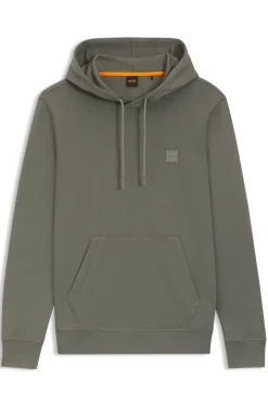 Hoodie aus Baumwoll-Terry mit Logo-Aufnäher