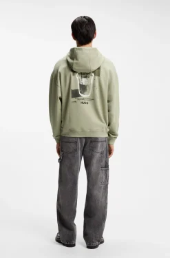Hoodie aus Baumwoll-Terry mit Logo-Grafik