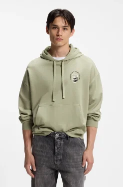 Hoodie aus Baumwoll-Terry mit Logo-Grafik