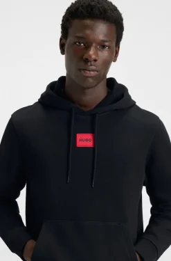 Hoodie aus Baumwoll-Terry mit Logo-Label