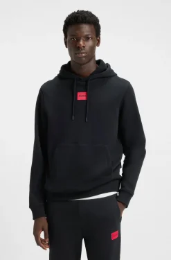 Hoodie aus Baumwoll-Terry mit Logo-Label
