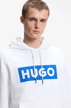 Hoodie aus Baumwoll-Terry mit rechteckigem Logo-Print