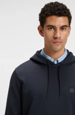Hoodie aus Baumwoll-Terry mit Logo-Aufnäher
