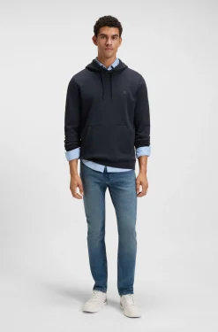 Hoodie aus Baumwoll-Terry mit Logo-Aufnäher