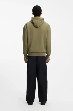 Hoodie aus Baumwoll-Terry mit Logo-Badge