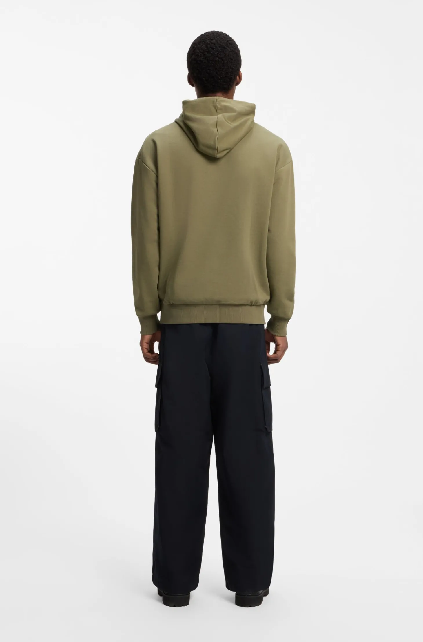 Hoodie aus Baumwoll-Terry mit Logo-Badge