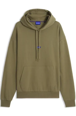 Hoodie aus Baumwoll-Terry mit Logo-Badge