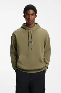 Hoodie aus Baumwoll-Terry mit Logo-Badge