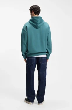 Hoodie aus Baumwoll-Terry mit blauem Logo