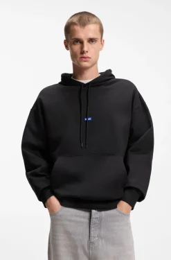 Hoodie aus Baumwoll-Terry mit Logo-Badge