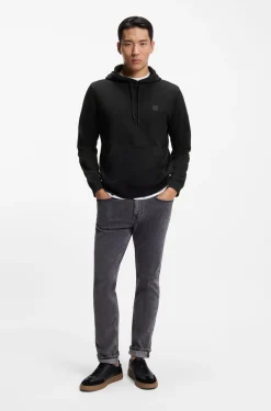 Hoodie aus Baumwoll-Terry mit Logo-Aufnäher