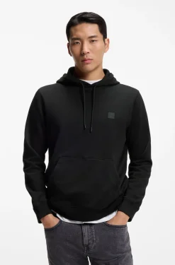 Hoodie aus Baumwoll-Terry mit Logo-Aufnäher