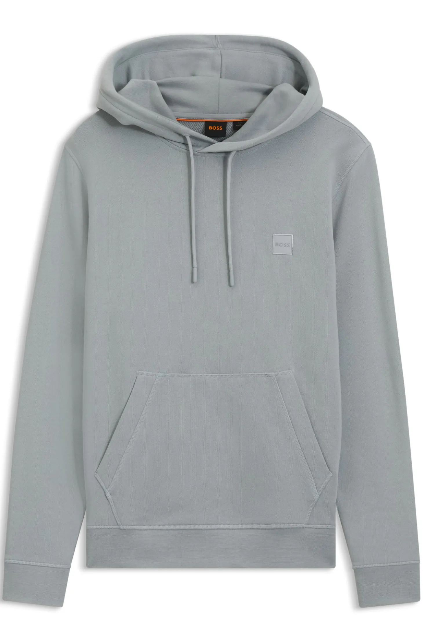 Hoodie aus Baumwoll-Terry mit Logo-Aufnäher