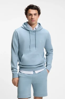 Hoodie aus Baumwoll-Terry mit Logo-Aufnäher