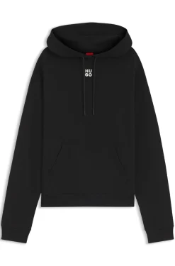 Hoodie aus Baumwoll-Terry mit Stack-Logo-Stickerei