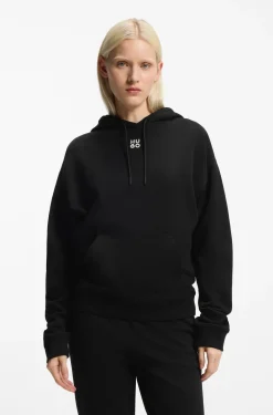 Hoodie aus Baumwoll-Terry mit Stack-Logo-Stickerei