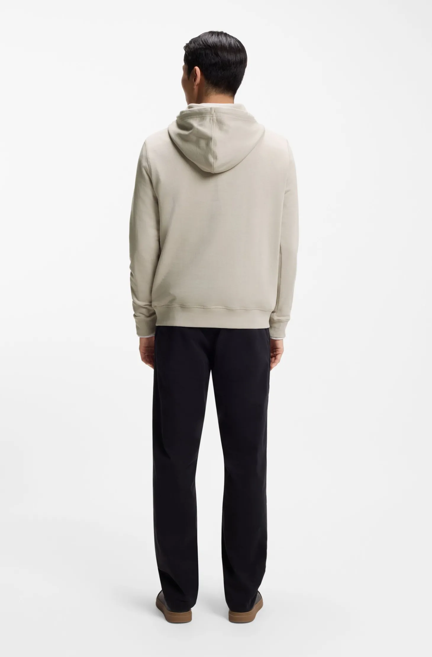 Hoodie aus Baumwoll-Terry mit Logo-Aufnäher