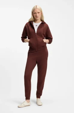 Hoodie aus Baumwoll-Terry mit Reißverschluss und Logo-Stickerei