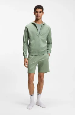 Hoodie aus Stretch-Baumwolle mit Reißverschluss