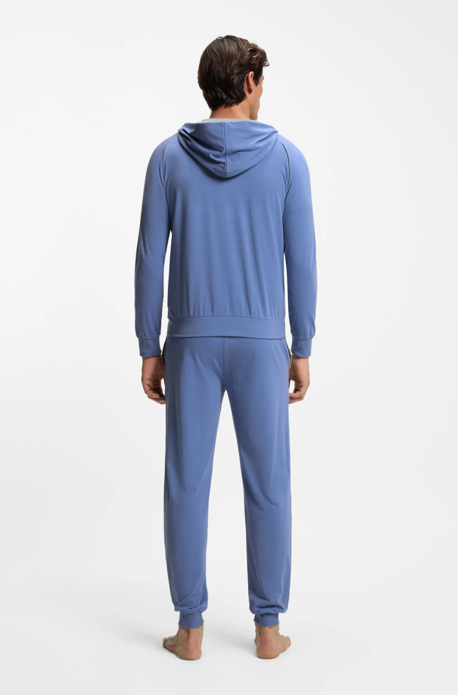 Hoodie aus Stretch-Baumwolle mit Reißverschluss