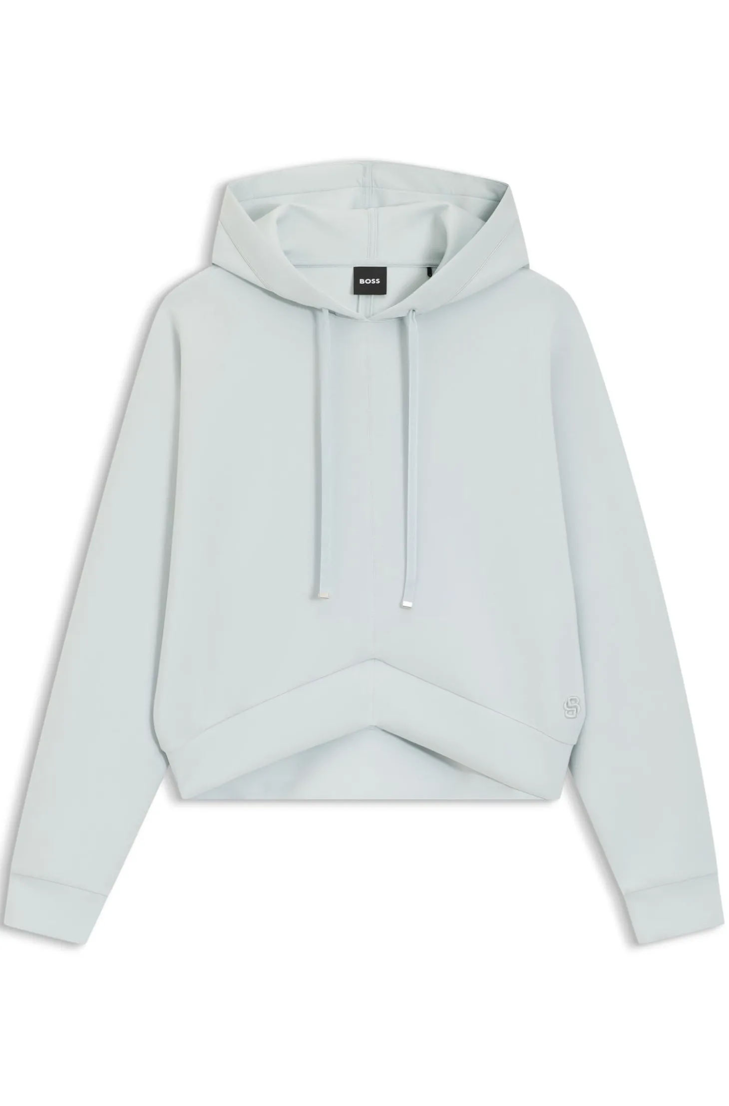 Hoodie mit abgerundetem Saum und Double-B-Monogramm