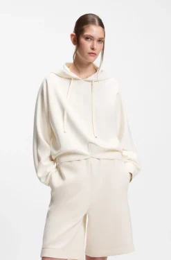 Hoodie mit abgerundetem Saum und Double-B-Monogramm