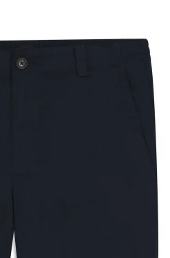 Hose aus Leinen-Mix mit Logo-Detail