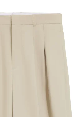 Hose aus Stretch-Baumwolle mit weitem Beinverlauf