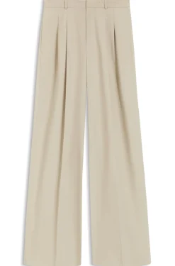Hose aus Stretch-Baumwolle mit weitem Beinverlauf