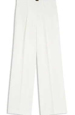 Hose aus Stretch-Gewebe mit weitem Beinverlauf