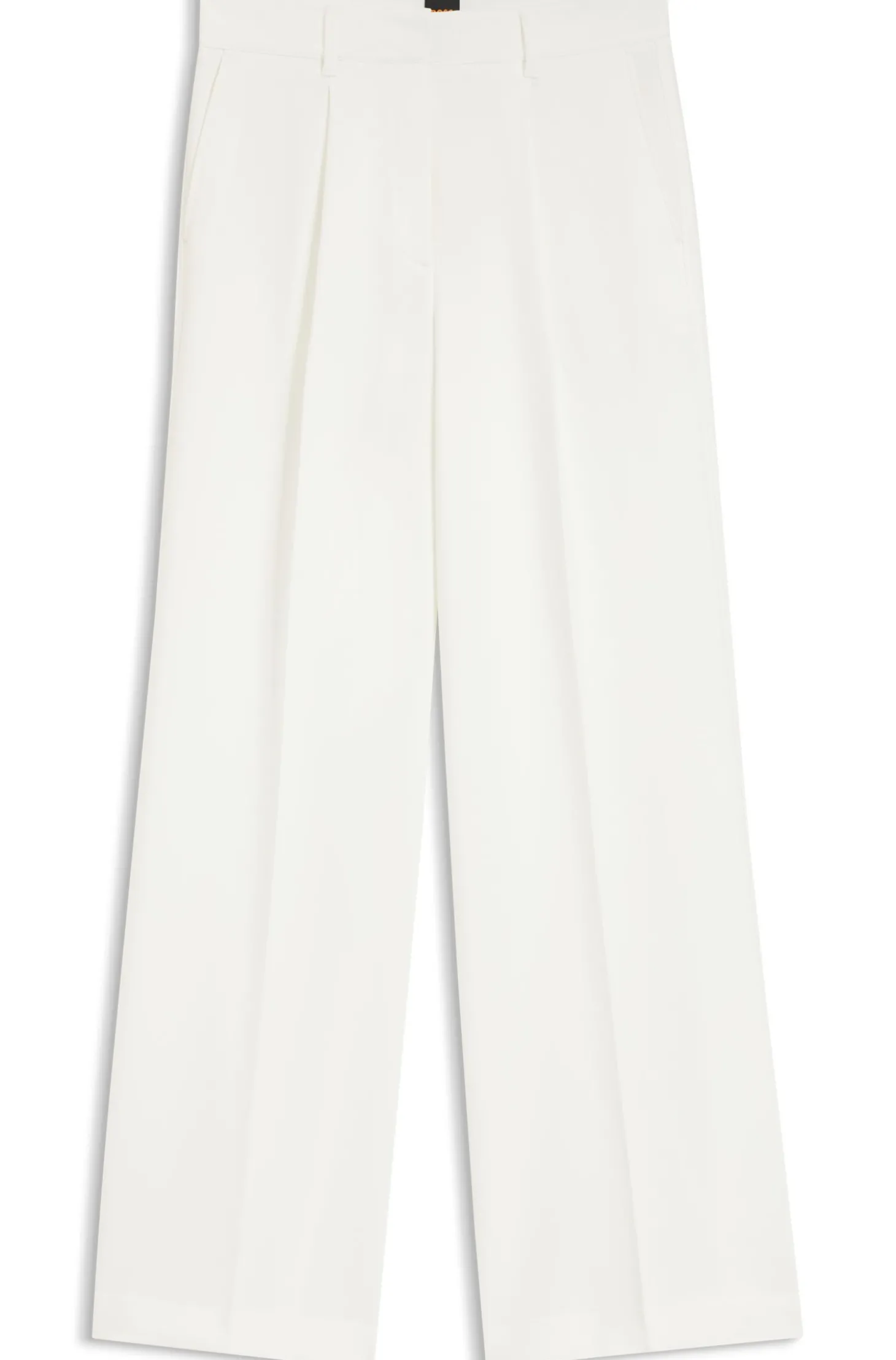 Hose aus Stretch-Gewebe mit weitem Beinverlauf