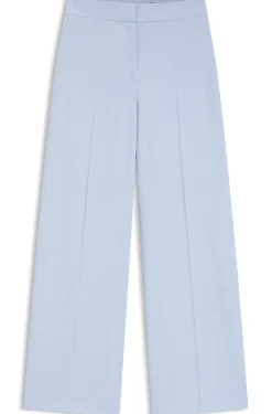 Hose aus Stretch-Gewebe mit weitem Beinverlauf