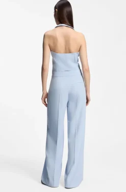 Hose aus Stretch-Gewebe mit weitem Beinverlauf