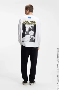 HUGO x Jujutsu Kaisen T-Shirt mit Yuji-, Megumi- und Kento-Print
