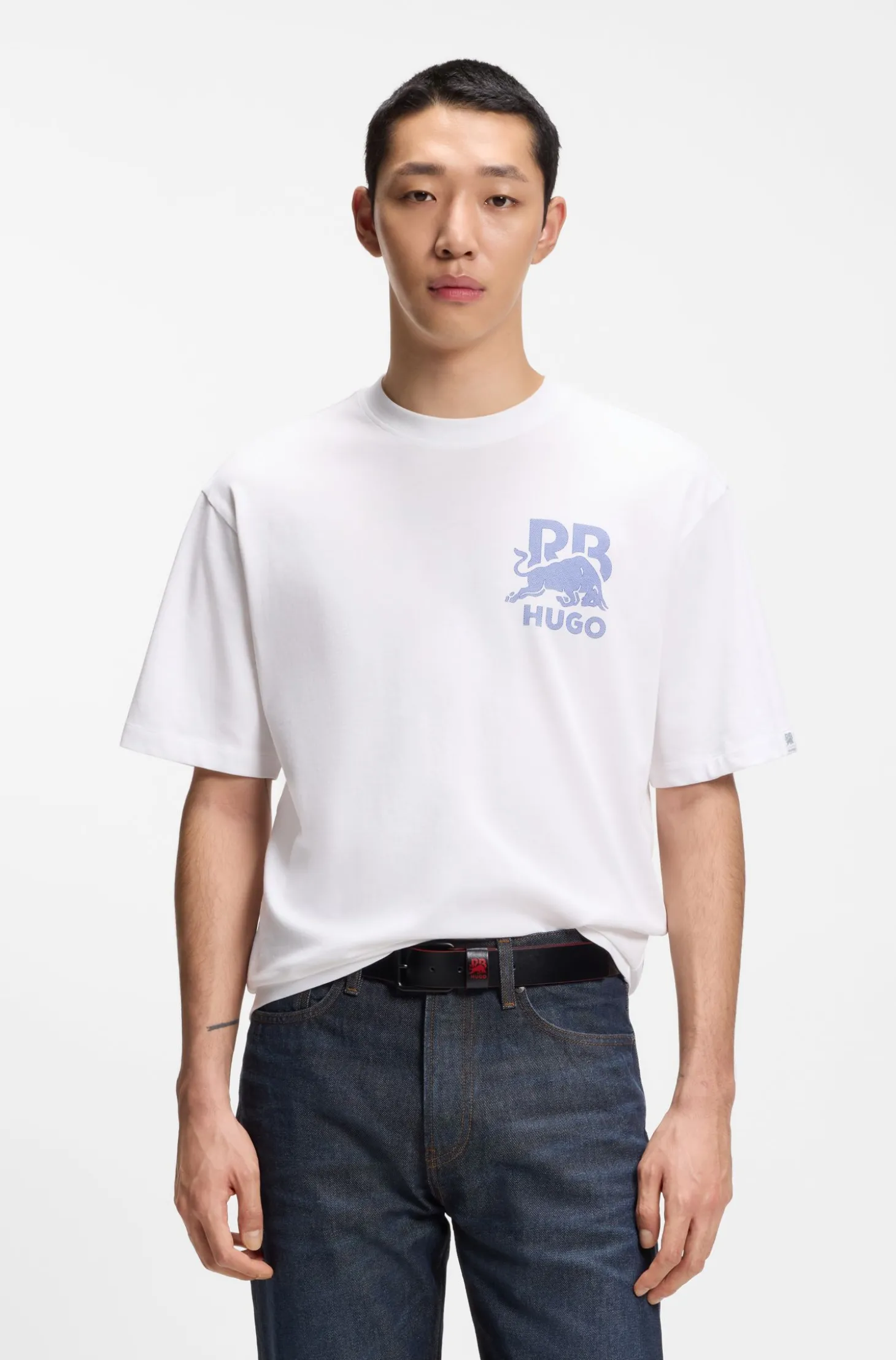 HUGO x RB Relaxed-Fit T-Shirt mit Stier-Motiv
